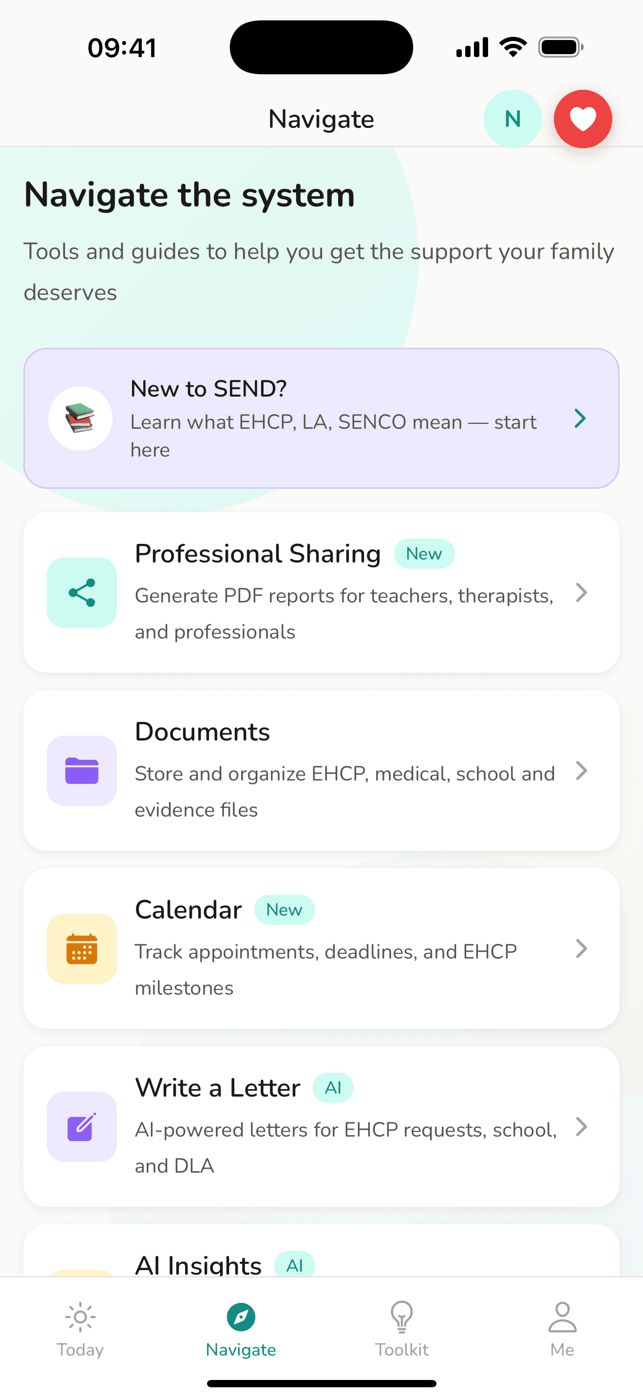 Navigate the system home screen